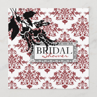 Red Brocade BRS Invitation Square