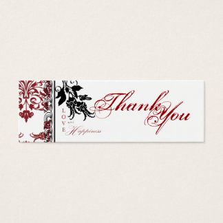 Red Brocade TY Skinny Gift Tag