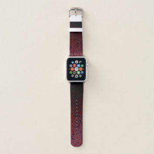 Red Brown Black Ombre Rust Metal Patina Apple Watch Band