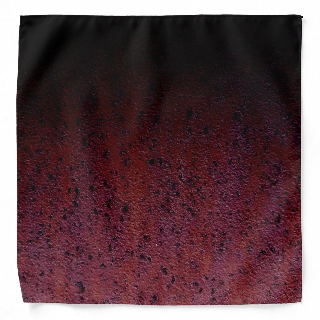 Red Brown Black Ombre Rust Metal Patina Bandana (Front)