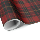Red Brown Black Tartan Plaid Scottish Pattern Wrapping Paper (Roll Corner)