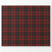 Red Brown Black Tartan Plaid Scottish Pattern Wrapping Paper (Flat)