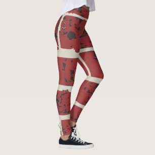 Red-Brown-Brick Zazzle_Growshop. Leggings