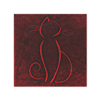 Red Brown Cat | Zazzle_Growshop. Metal Print