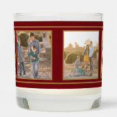 Red Brown Christmas Deer Head Custom Family Photos Scented Candle (Left)