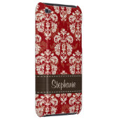 Red Brown Damask iPod Touch 4th Gen Case-Mate Cove Cover (Back/Right)