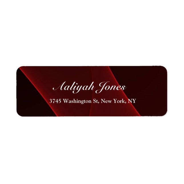 Red Brown Elegant Professional Creative Label (Front)