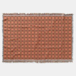 Red Brown Intricate Pattern Throw Blanket