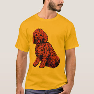 Red Brown Labradoodle Men's T-Shirt