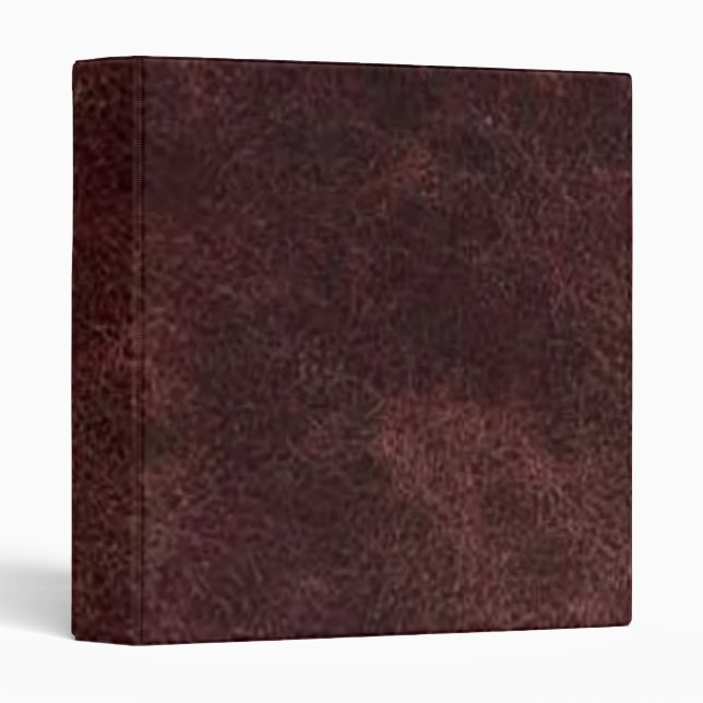 Red-Brown Leather Avery Binder (Front/Spine)