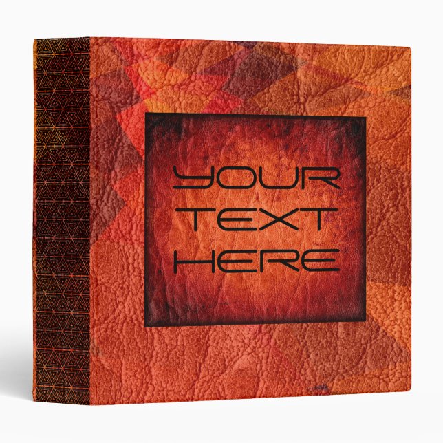 Red Brown Leather Binder (Front/Spine)