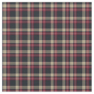 Red, Brown Plaid, Black Tartan; Pattern Design Fabric