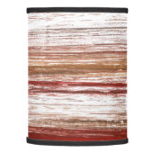 Red brown striped art lamp shade (Left)