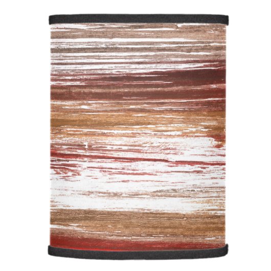 Red brown striped art lamp shade (Right)