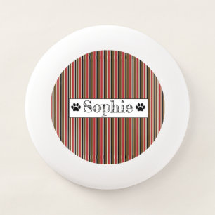 Red & Brown Stripes Personalized Dog Cat Pet Wham-O Frisbee