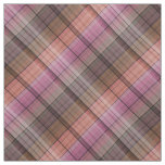 Red brown tartan fabric