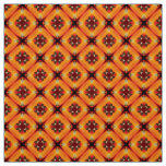 Red Brown Tile Pattern Fabric – Elegant Durable