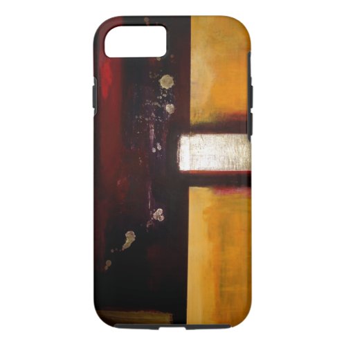 Red Brown Yellow Abstract Expressionist Artwork iPhone 87 Case