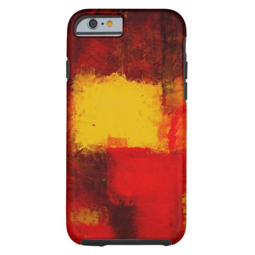 Red Brown Yellow Abstract Expressionist Artwork Tough iPhone 6 Case