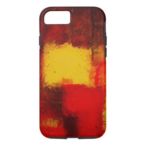 Red Brown Yellow Abstract Expressionist Artwork iPhone 87 Case