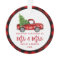 Red Brush Script Truck First Christmas Plaid