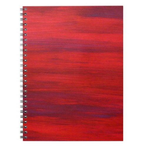Red Brush Strokes Notebook