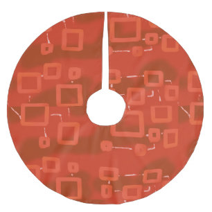 Red  brushed polyester tree skirt