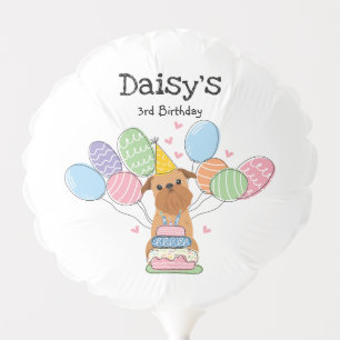 Red Brussels Griffon Birthday Party Balloon