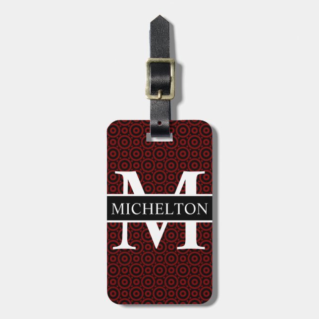 Red Bubble Personalized Luggage Tag (Front Vertical)