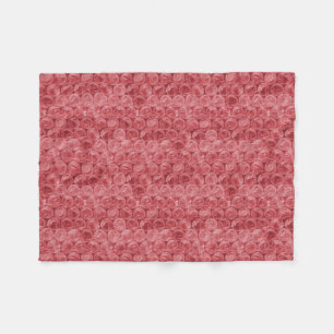 Red bubble wrap pattern fleece blanket
