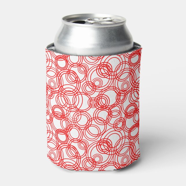 Red Bubbles Can Cooler (Can Front)