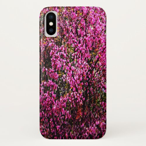 Red bud flowers iPhone x case