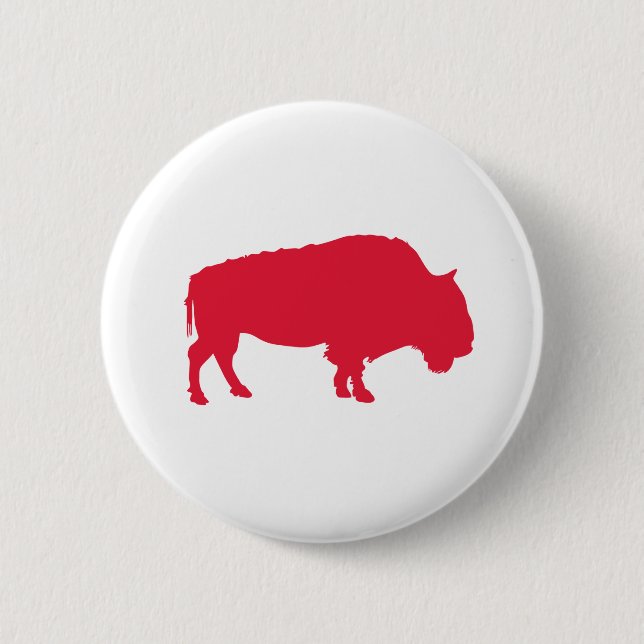 Red Buffalo Button (Front)