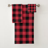 Red & Black Buffalo Plaid Hand & Bath Towel by Christyne