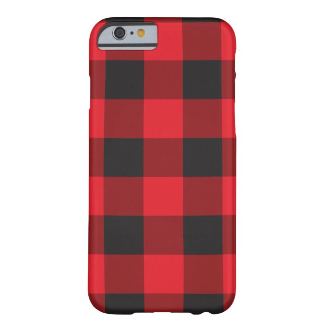Red Buffalo Check iPhone 6 Case (Back)