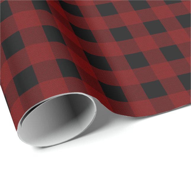 Red Buffalo Check Wrapping Paper (Roll Corner)
