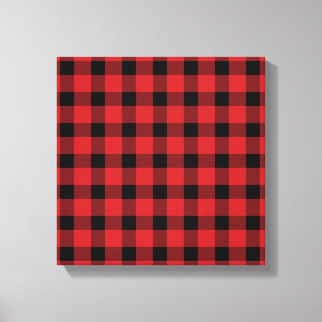 Red Buffalo Country Lumberjack Plaid Canvas Print (Front)