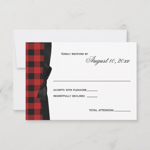 Red Buffalo Plaid and Ribbon Response