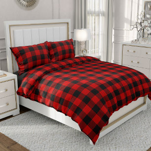 Red Buffalo Plaid Bedding Duvet Cover