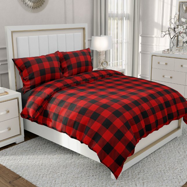 Red Buffalo Plaid Bedding Duvet Cover (Creator Uploaded)