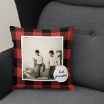 Red Buffalo Plaid Best Grandma Gift With Photo Throw Pillow<br><div class="desc">This gift is not only beautiful but also heartfelt, as it allows grandmas to proudly display a cherished photo of their grandchildren. It's the perfect way to show your love and appreciation for your grandma on any occasion, including birthdays, Christmas, Mother's Day, or just because. Give your grandma a gift...</div>