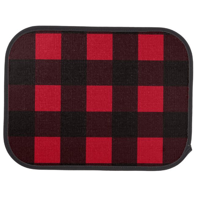 Red Buffalo Plaid Car Mat (Rear)