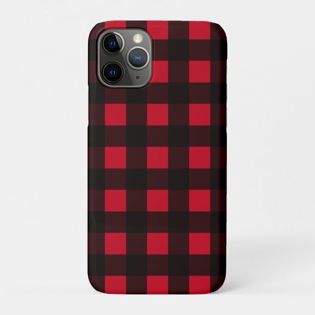 Red Buffalo Plaid Case-Mate iPhone Case (Back)