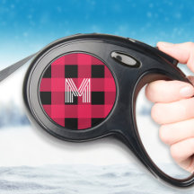 Red Buffalo Plaid Check Monogrammed