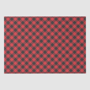 Red Buffalo Plaid Checkered Tissue Paper