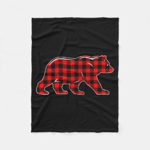 Red Buffalo Plaid Christmas Bear Pajama Sweater Wo Fleece Blanket