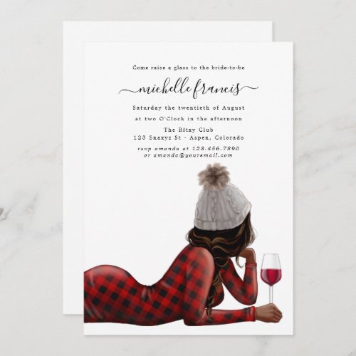 Red Buffalo Plaid Christmas Bridal Shower Invitati Invitation