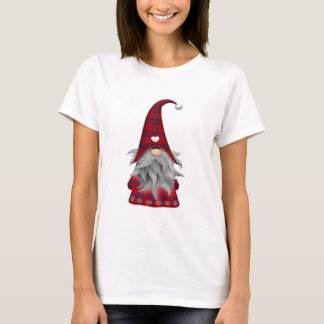 Red Buffalo Plaid Christmas Farmhouse Gnome T-Shirt