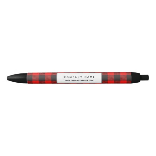 Red Buffalo Plaid Custom Business Promotional Pen 