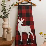 Red Buffalo Plaid & Deer | Personal Name Gift Apron<br><div class="desc">Embrace the rustic charm of the great outdoors with our Red Buffalo Plaid & Deer Personalized Name Gift! Whether you're shopping for yourself or looking for a thoughtful gift,  this design brings a touch of wilderness to any occasion.</div>